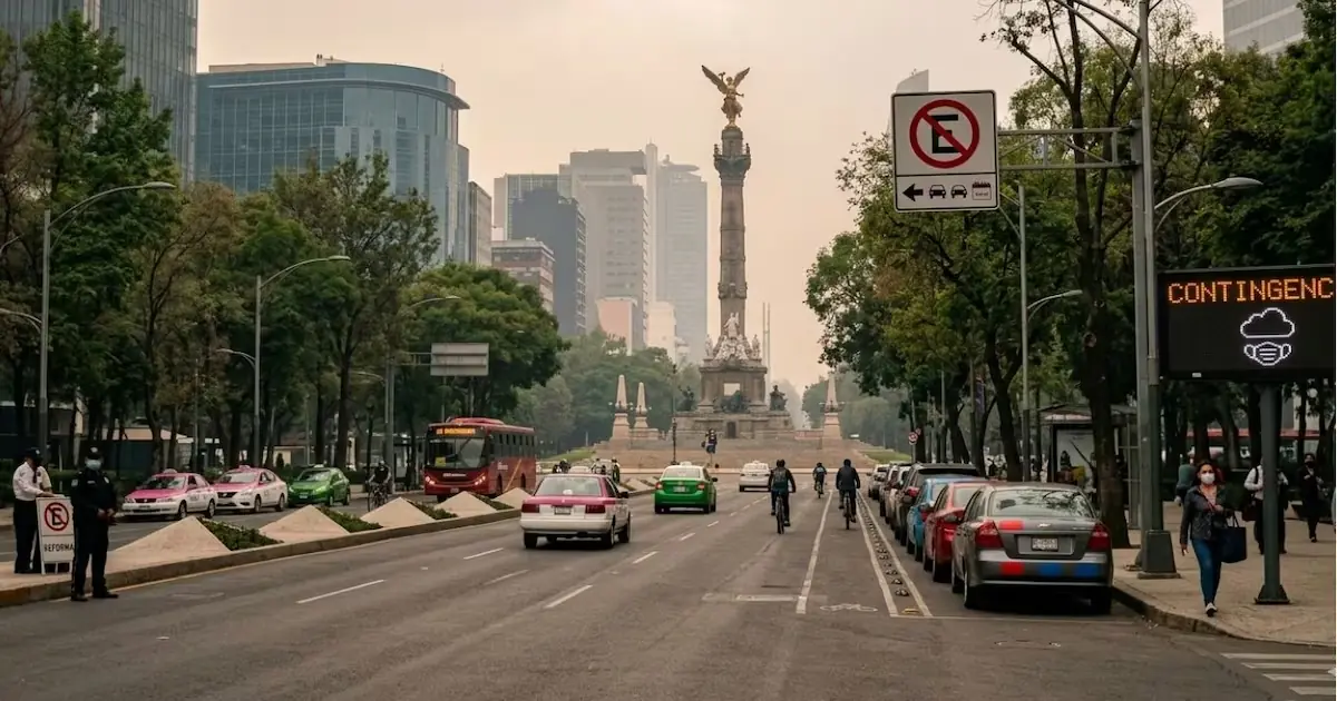 Este domingo, ciertas restricciones de circulación se aplican en la Ciudad de México por alta contaminación.