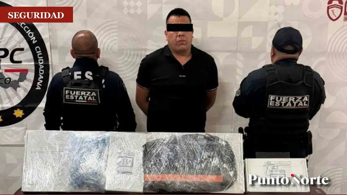 La detención se produjo tras un operativo en Natura, donde se hallaron armas y metanfetamina.