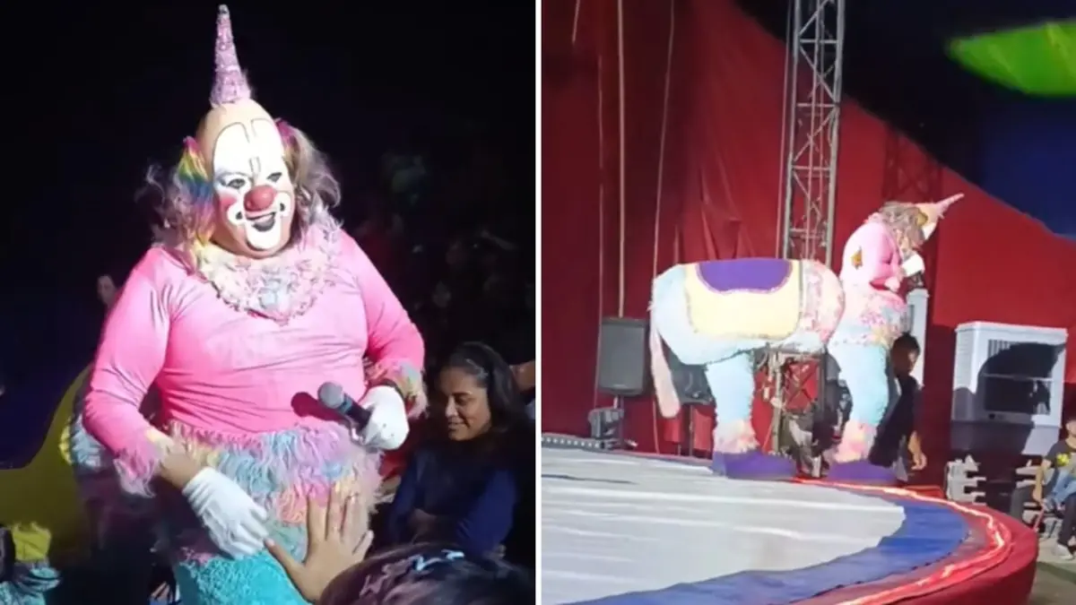 Durante una presentación en Monterrey, el payaso "Regalito" impactó al público al caer mientras interactuaba con los espectadores.