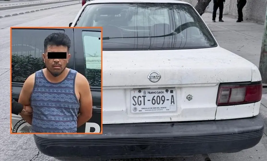 La Policía de Monterrey interceptó un vehículo robado mediante tecnología de vigilancia.