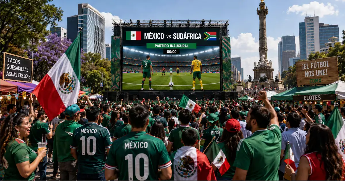 La Ciudad de México ofrecerá 18 sedes públicas para ver el partido inaugural sin costo.