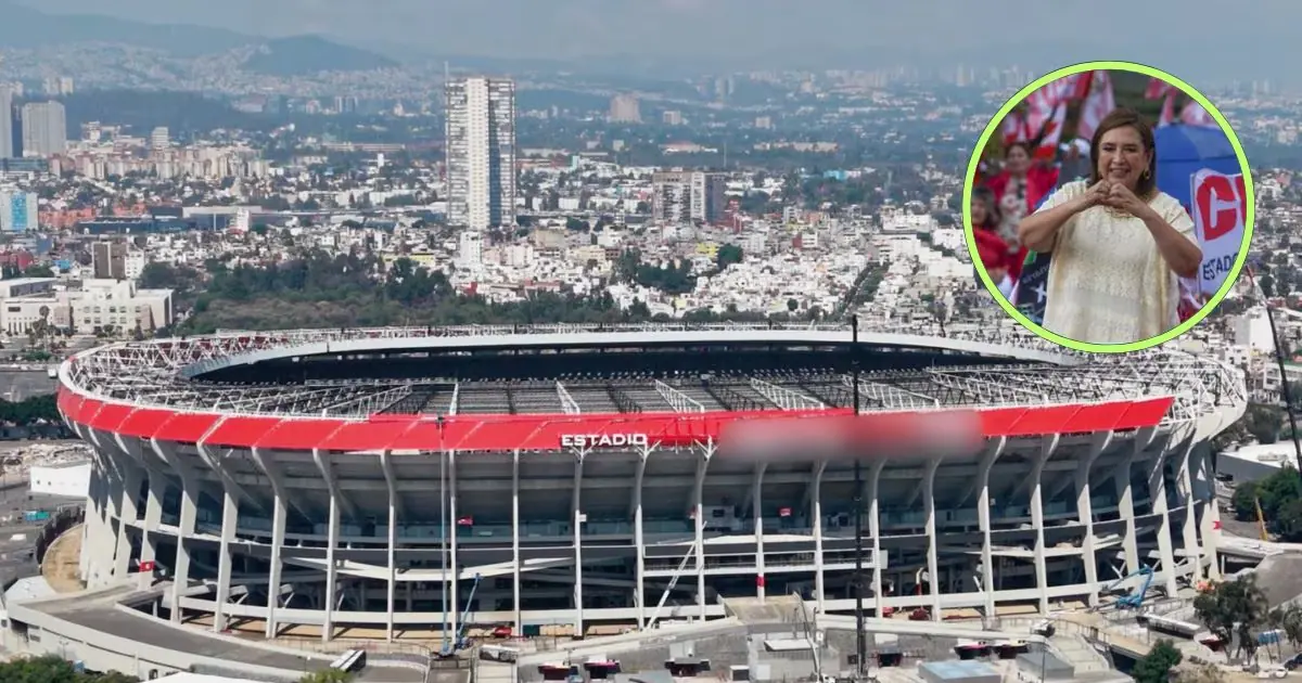 La política se hace presente en el Estadio Ciudad de México durante el partido inaugural del Mundial.
