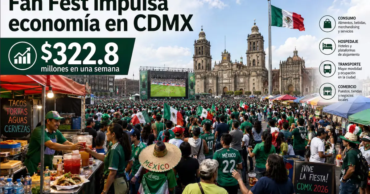 La Copa Mundial de la FIFA 2026 impulsa así la economía de la CDMX.