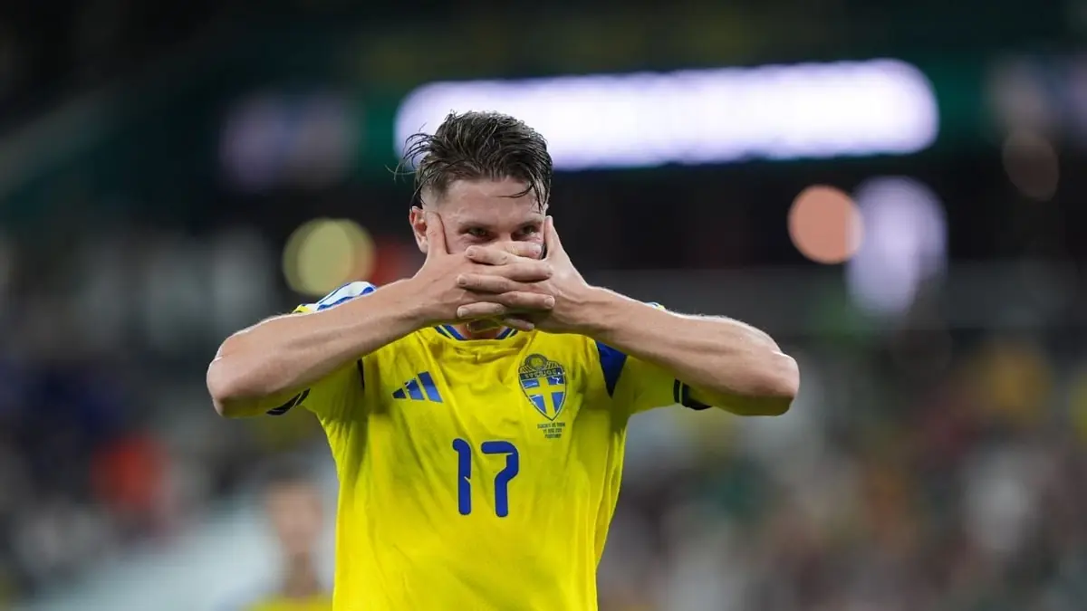 El jugador Viktor Gyökeres amplió la ventaja en un emocionante partido ante Túnez.