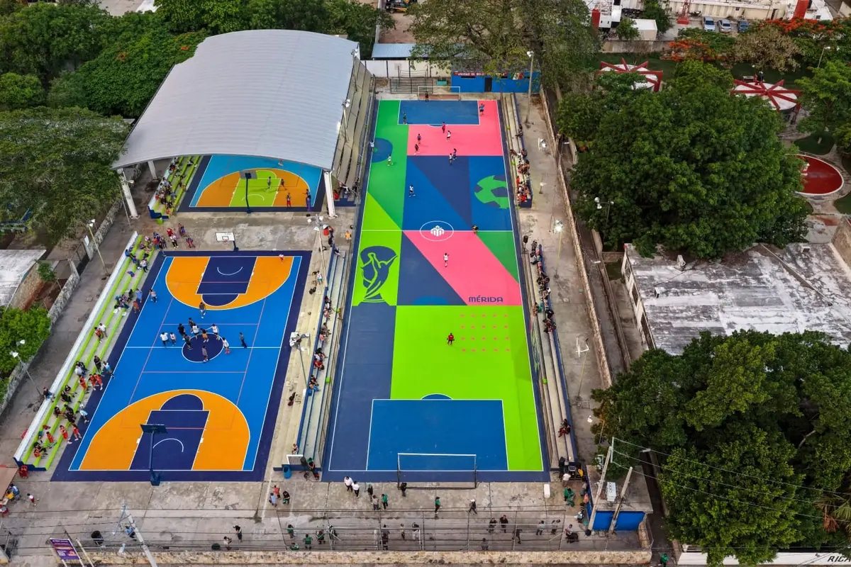 La nueva cancha fomenta el deporte y la convivencia en la comunidad meridana.