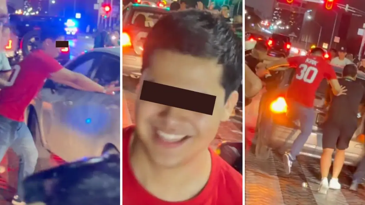 La agresión ocurrió durante celebraciones por el Mundial 2026 en Barrio Antiguo, generando polémica en redes sociales.