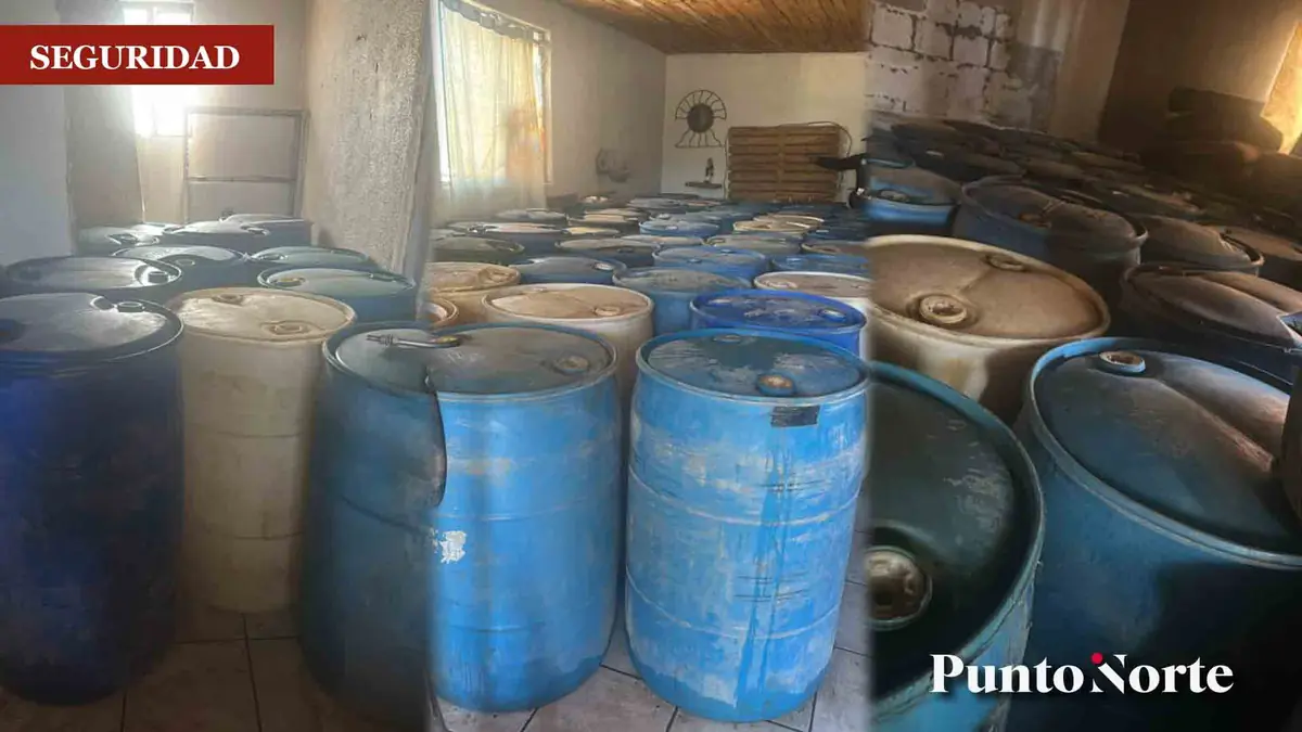 Las autoridades realizan un importante decomiso de combustible robado en una vivienda local.