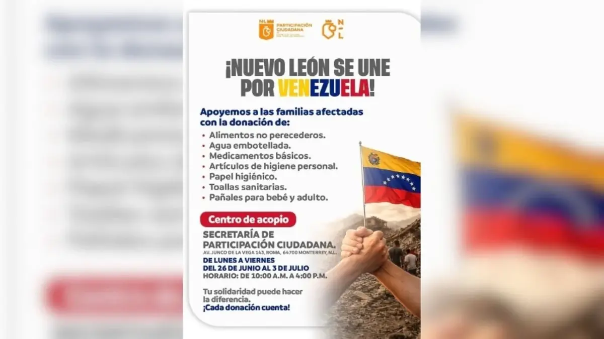 El gobierno estatal busca ayudar a familias afectadas por devastadores sismos en Venezuela.