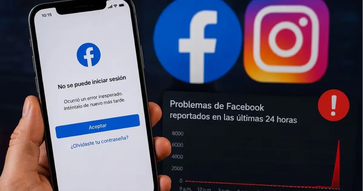 Usuarios reportan dificultades para iniciar sesión y utilizar las aplicaciones de Meta.