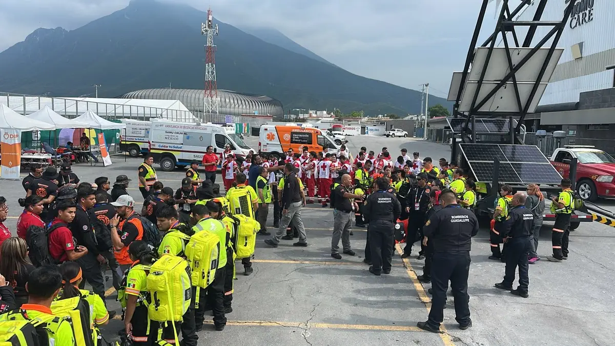 Se implementan medidas de seguridad para el partido entre Japón y Túnez en Monterrey.