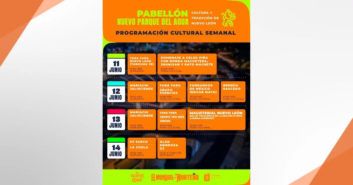 El gobernador de Nuevo León invita a disfrutar de eventos culturales durante la Copa Mundial FIFA 2026.