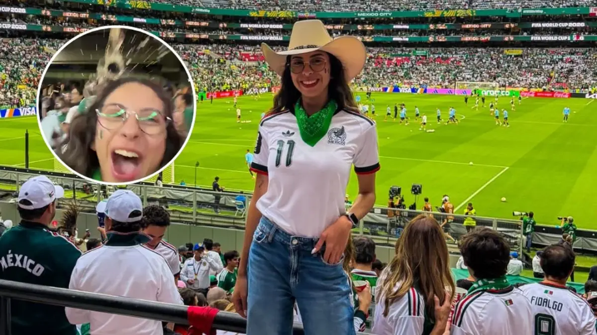 La influencer mexicana TereFifas fue agredida durante el festejo de un gol de la Selección Mexicana en el estadio.
