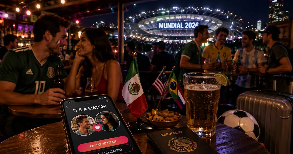 La llegada del Mundial 2026 incrementará el uso de apps de citas y bares en México.