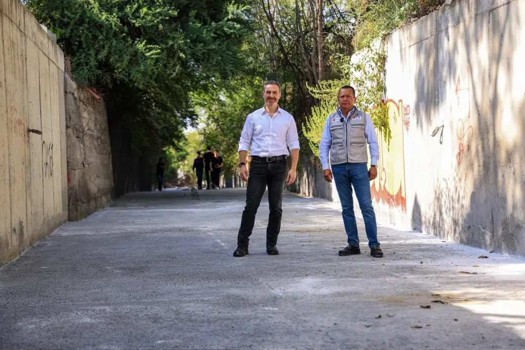 El alcalde revisó la rehabilitación del Parque El Bonus y un canal pluvial en la zona poniente.