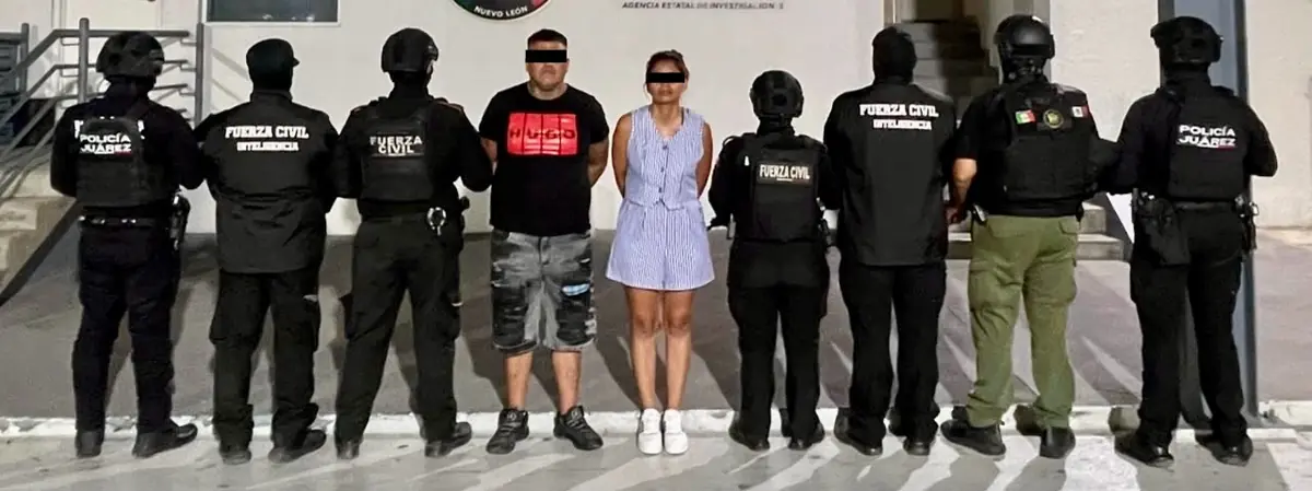 Operativo de inteligencia lleva a la detención de dos sospechosos con drogas en Monterrey.