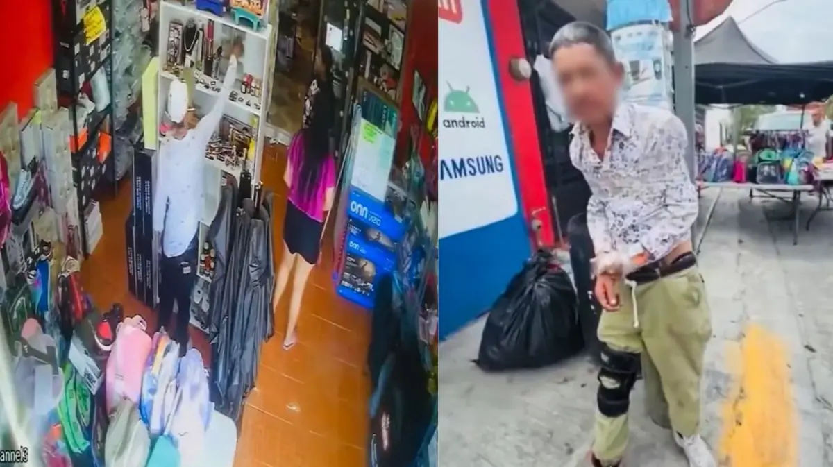 Vecinos y comerciantes actúan para detener a un ladrón que operaba en la zona.