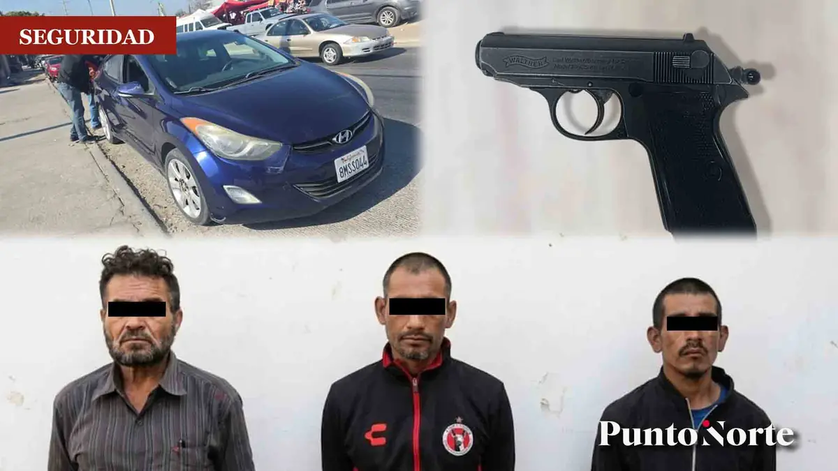 La policía logró la captura de tres hombres que ya tenían antecedentes penales y estaban robando a peatones en una colonia local.