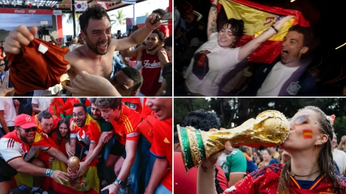 La selección española desata festejos en Madrid y varios países tras su triunfo en la Copa Mundial.