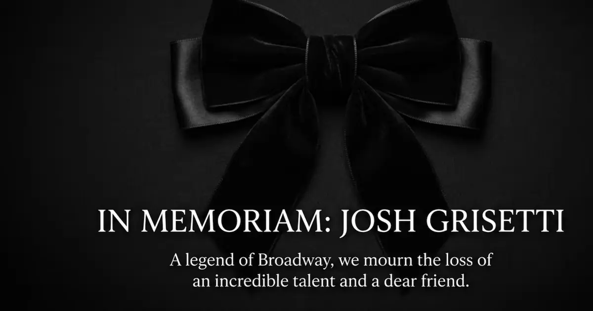 La comunidad teatral llora la pérdida de Josh Grisetti, conocido por su talento en Broadway y televisión.