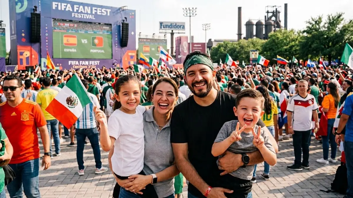 El evento ofrece transmisión gratuita de partidos y actividades familiares en Parque Fundidora.
