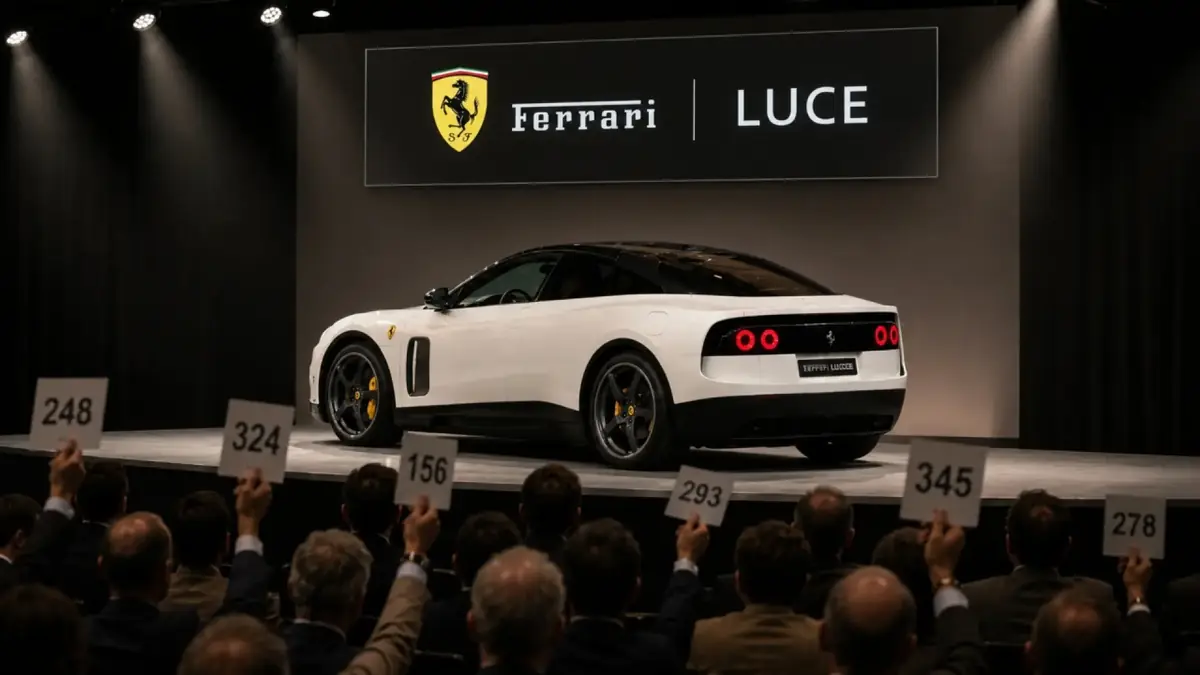 El primer eléctrico de Ferrari se destina a una causa benéfica.