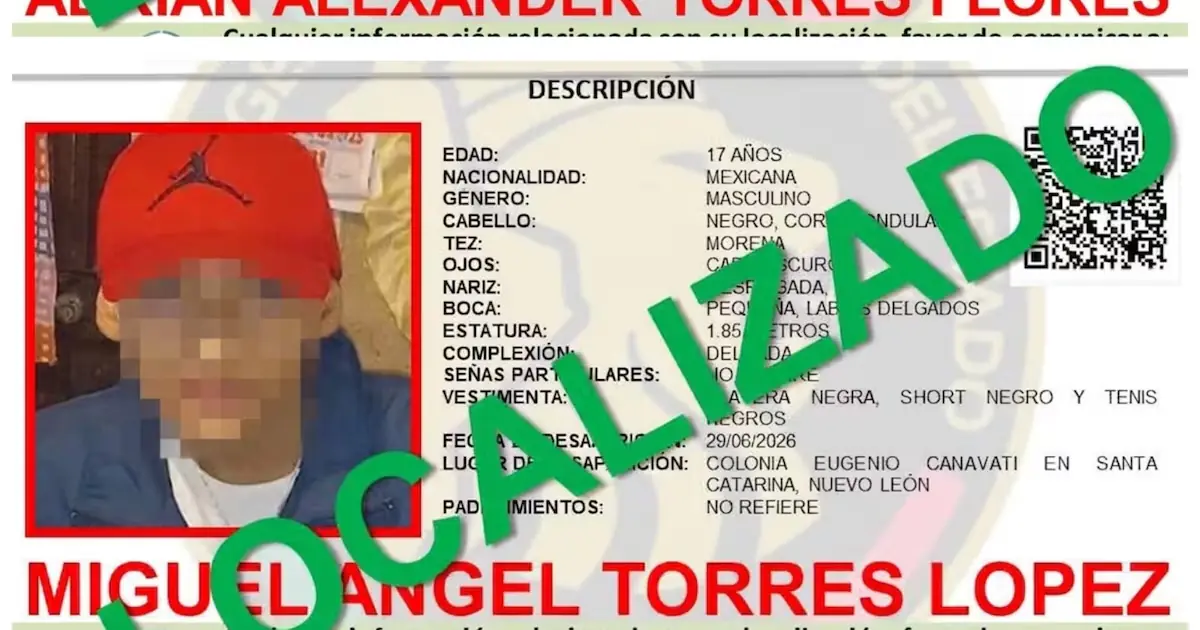 Los jóvenes fueron localizados en Santa Catarina tras una intensa búsqueda.