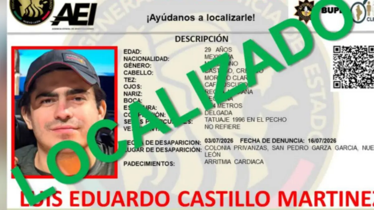 Luis Eduardo Castillo Martínez fue encontrado tras 16 días de búsqueda en un anexo.