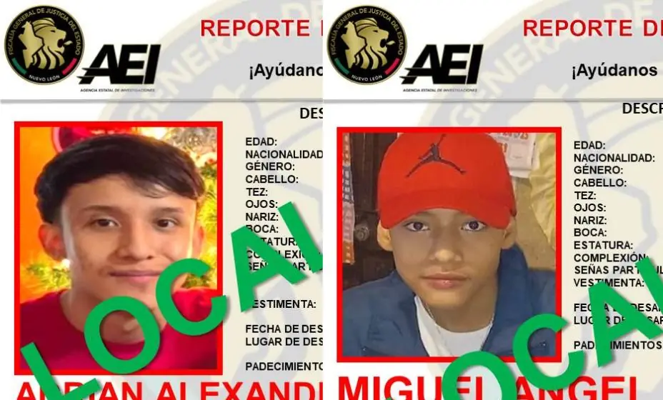 Adrián Alexander y Miguel Ángel fueron encontrados sanos en Santa Catarina tras semanas de búsqueda.