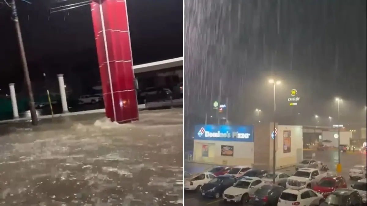 La lluvia continua genera encharcamientos y riesgos para la circulación vehicular en Monterrey.