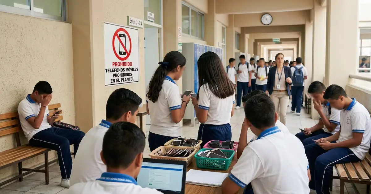 La Secretaría de Educación busca regular el uso de dispositivos para prevenir actos de violencia en planteles.