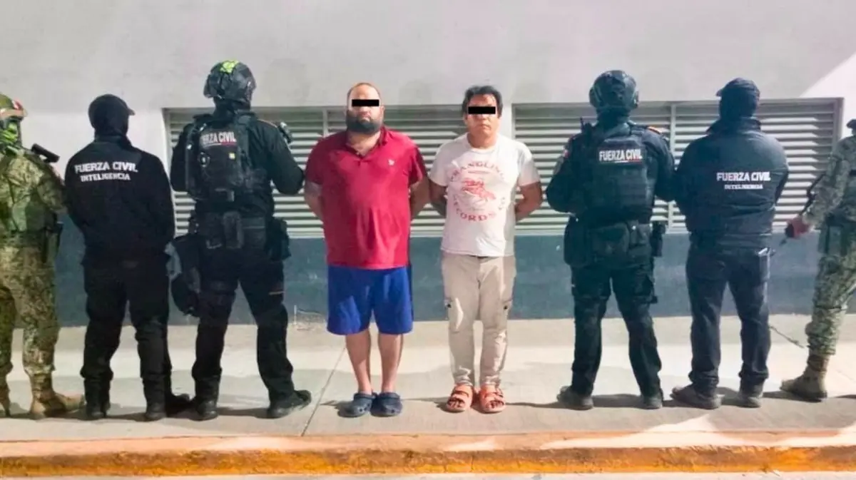 La coordinación entre Fuerza Civil y la Defensa lleva a la detención de hombres con antecedentes penales.