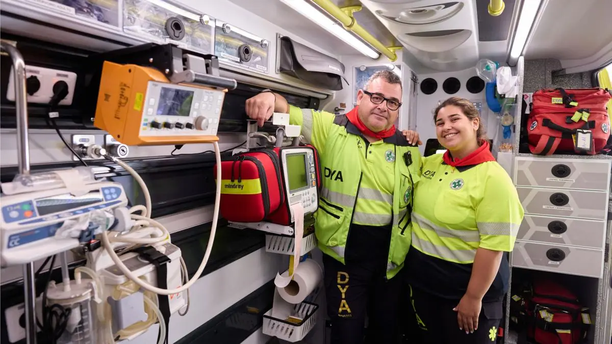 Leyre Jiménez sigue los pasos de su padre en servicios de emergencia.