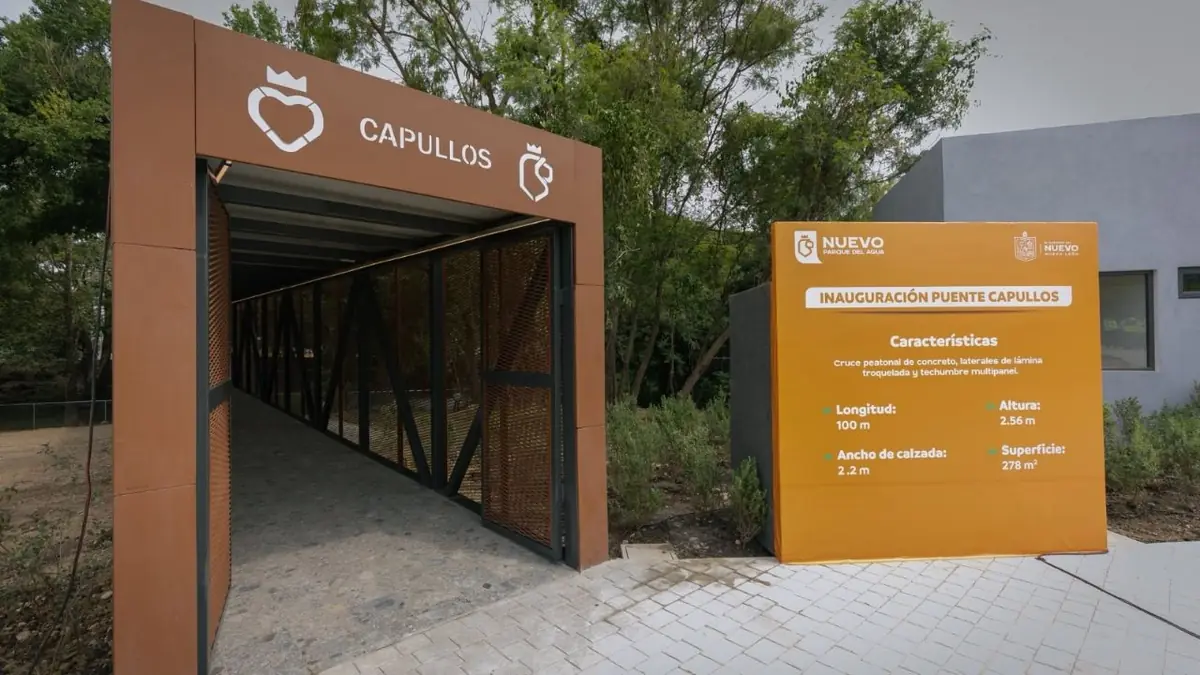 Este puente facilita la movilidad y promueve la convivencia familiar en Guadalupe, Nuevo León.