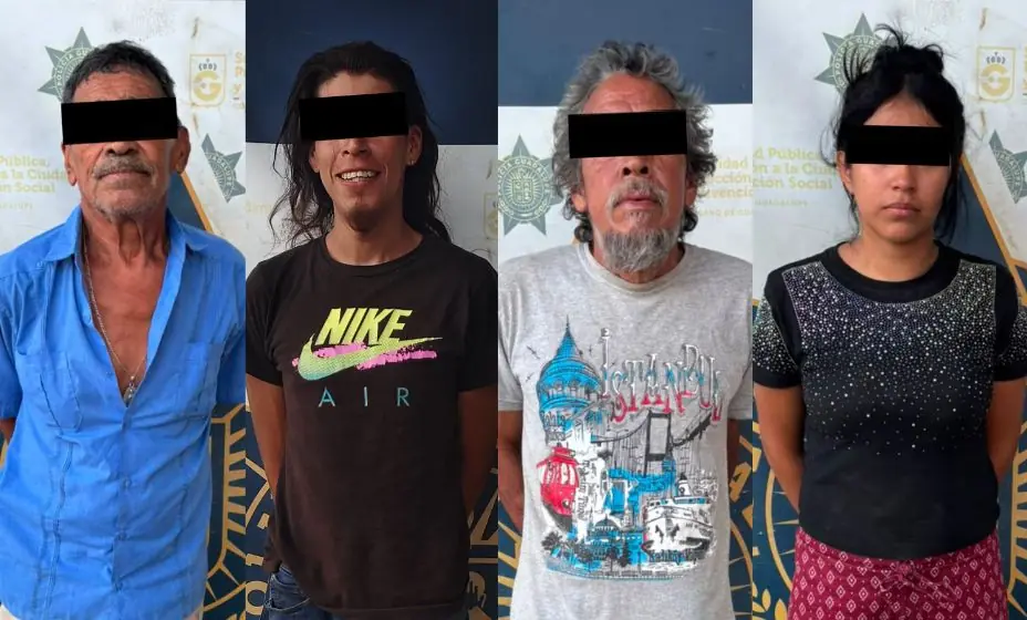 Cuatro personas fueron detenidas tras el exitoso operativo de la policía municipal.