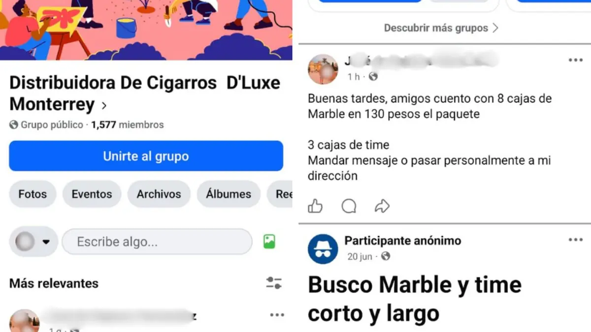 La red social se convierte en un punto clave para la distribución de cigarros ilegales en la región.